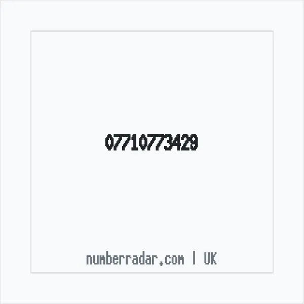 Reverse number check for +44 7710 773429 — who called me?