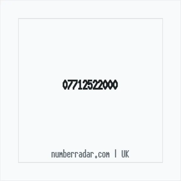 Reverse number check for +44 7712 522000 — who called me?