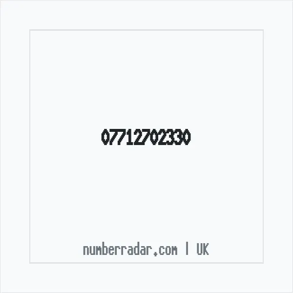 Reverse number check for +44 7712 702330 — who called me?