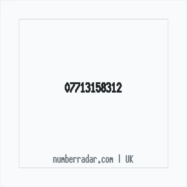 Reverse number check for +44 7713 158312 — who called me?