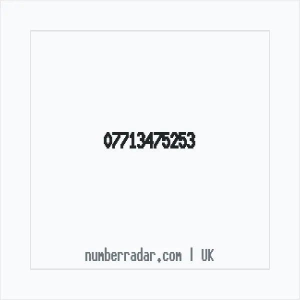 Reverse number check for +44 7713 475253 — who called me?