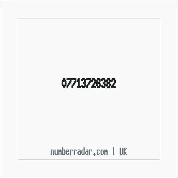 Reverse number check for +44 7713 726382 — who called me?