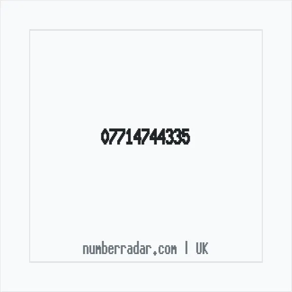 Reverse number check for +44 7714 744335 — who called me?