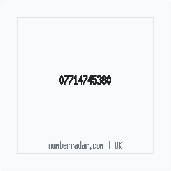 Reverse number check for +44 7714 745380 — who called me?