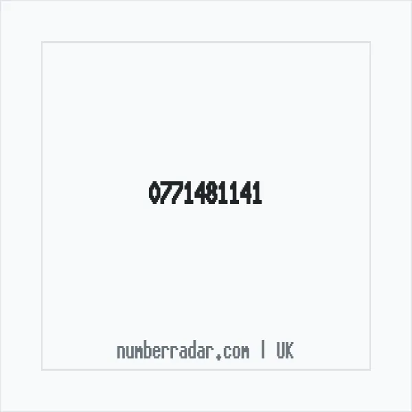 Reverse number check for +44 771481141 — who called me?