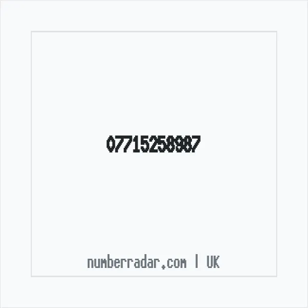 Reverse number check for +44 7715 258987 — who called me?