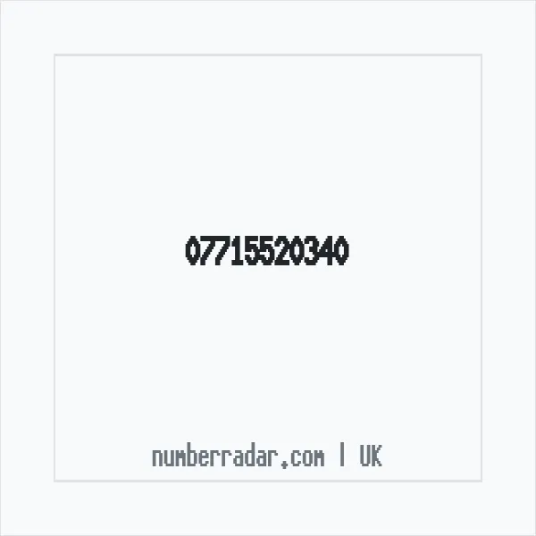 Reverse number check for +44 7715 520340 — who called me?