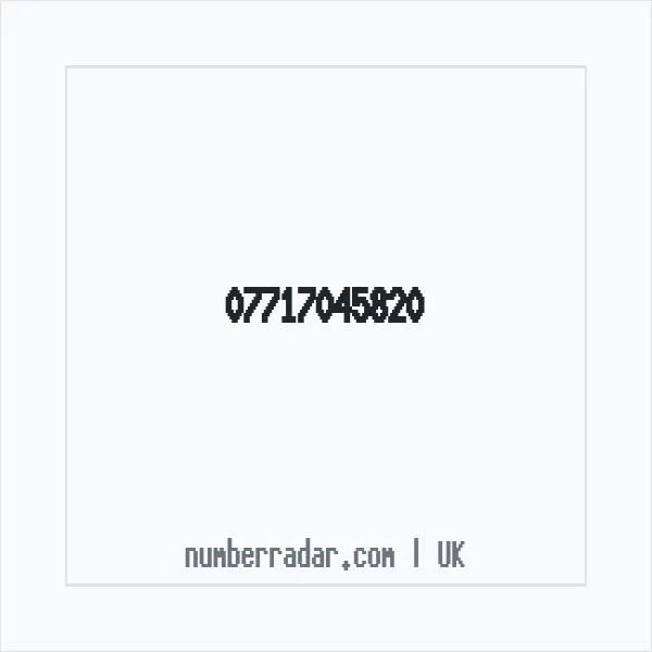 Reverse number check for +44 7717 045820 — who called me?