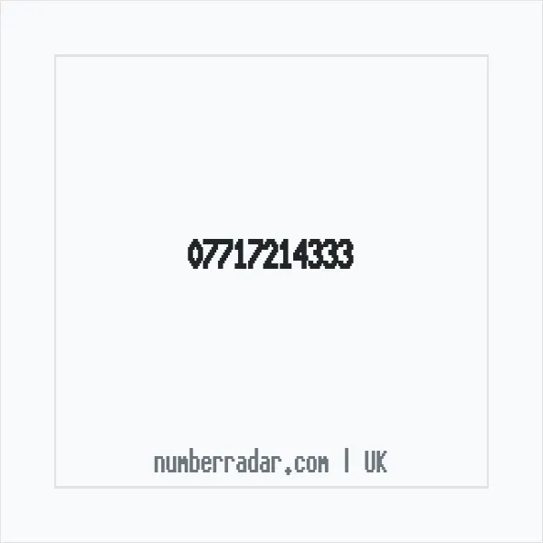 Reverse number check for +44 7717 214333 — who called me?