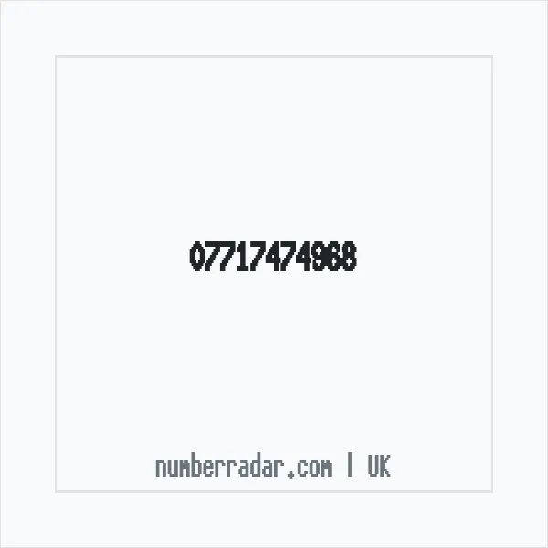 Reverse number check for +44 7717 474968 — who called me?