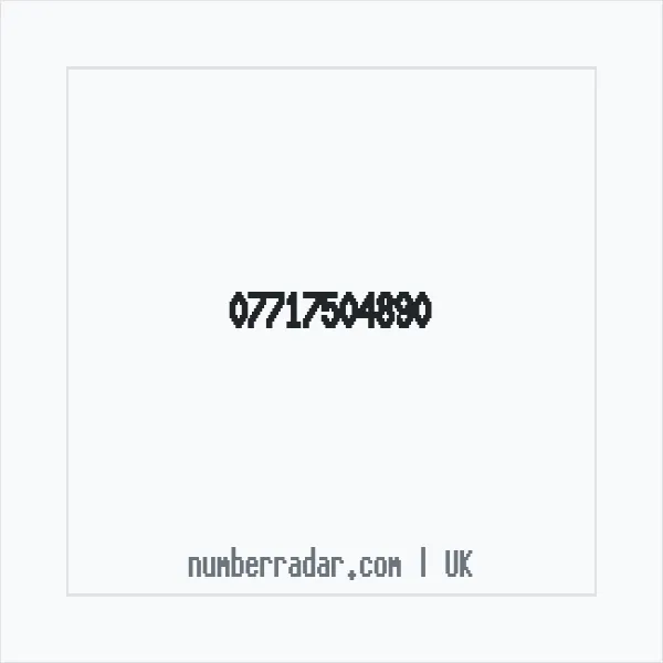 Reverse number check for +44 7717 504890 — who called me?