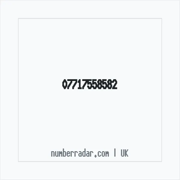 Reverse number check for +44 7717 558582 — who called me?
