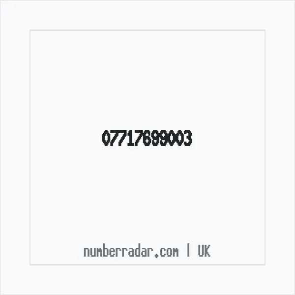 Reverse number check for +44 7717 699003 — who called me?