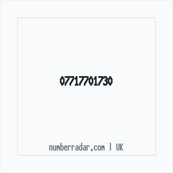 Reverse number check for +44 7717 701730 — who called me?