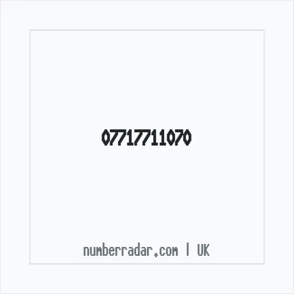 Reverse number check for +44 7717 711070 — who called me?