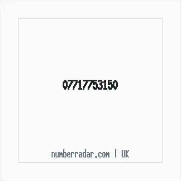 Reverse number check for +44 7717 753150 — who called me?