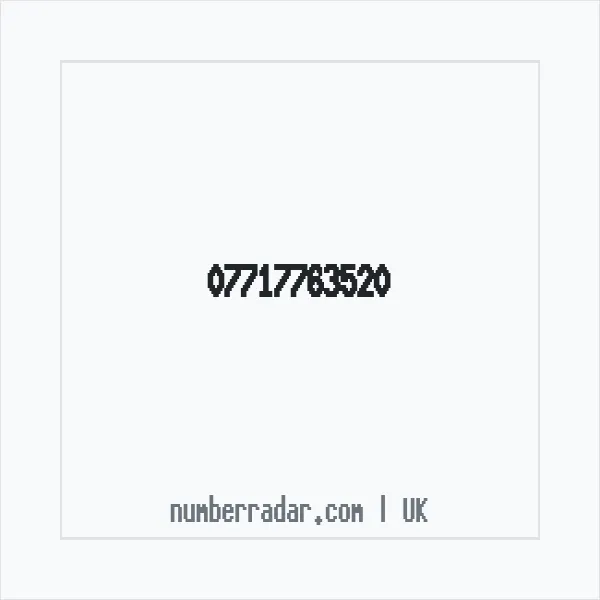 Reverse number check for +44 7717 763520 — who called me?