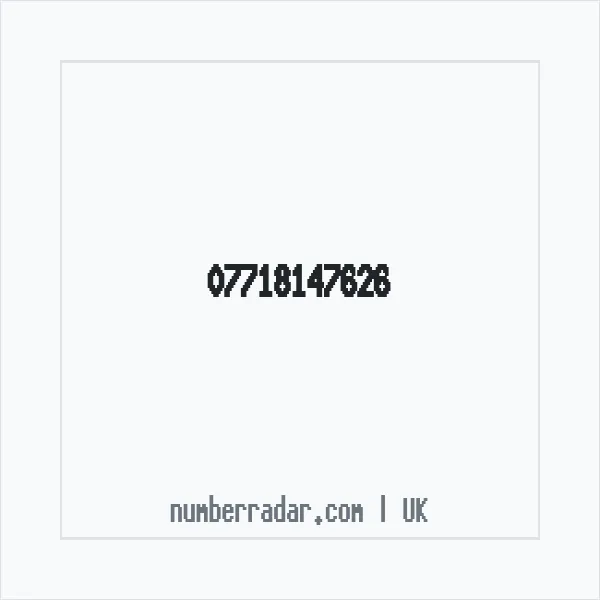 Reverse number check for +44 7718 147626 — who called me?