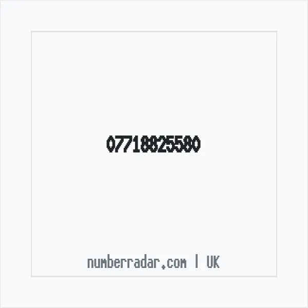Reverse number check for +44 7718 825580 — who called me?