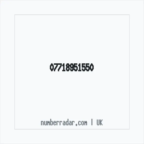 Reverse number check for +44 7718 951550 — who called me?