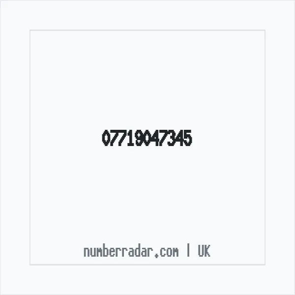Reverse number check for +44 7719 047345 — who called me?