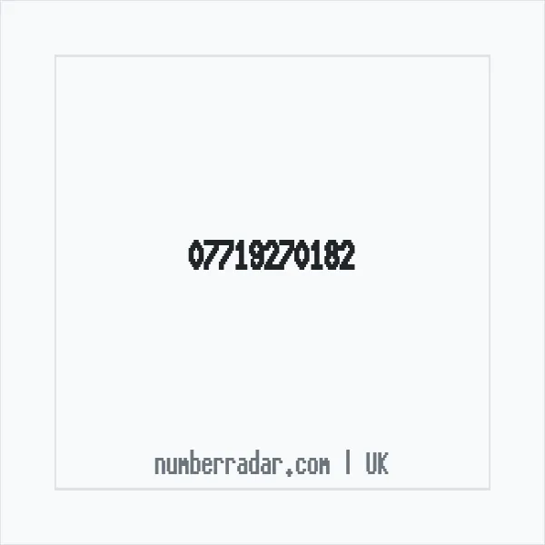 Reverse number check for +44 7719 270182 — who called me?