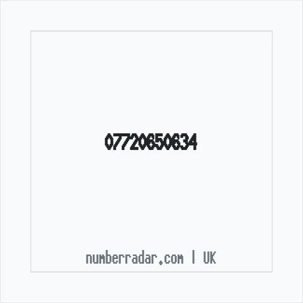 Reverse number check for +44 7720 650634 — who called me?