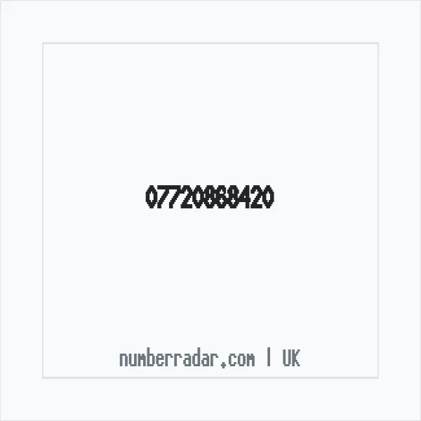 Reverse number check for +44 7720 868420 — who called me?