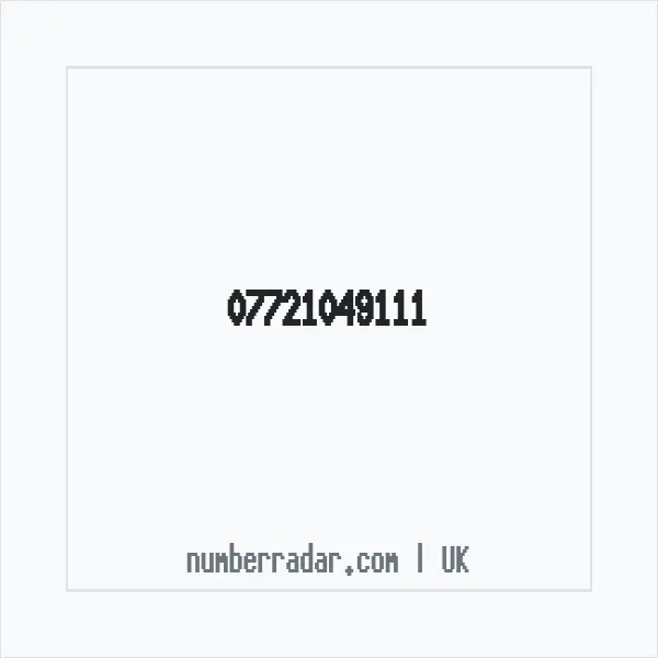 Reverse number check for +44 7721 049111 — who called me?