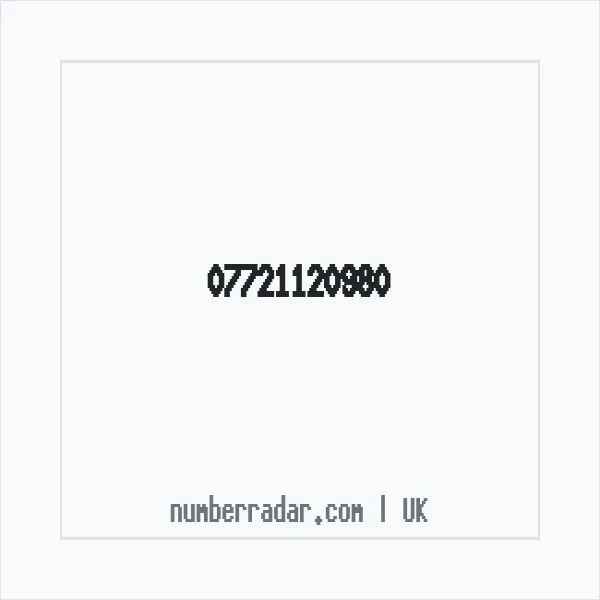 Reverse number check for +44 7721 120980 — who called me?