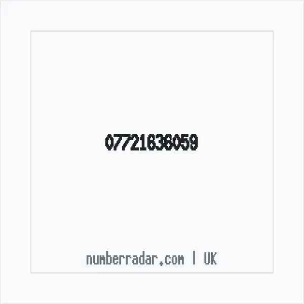 Reverse number check for +44 7721 636059 — who called me?