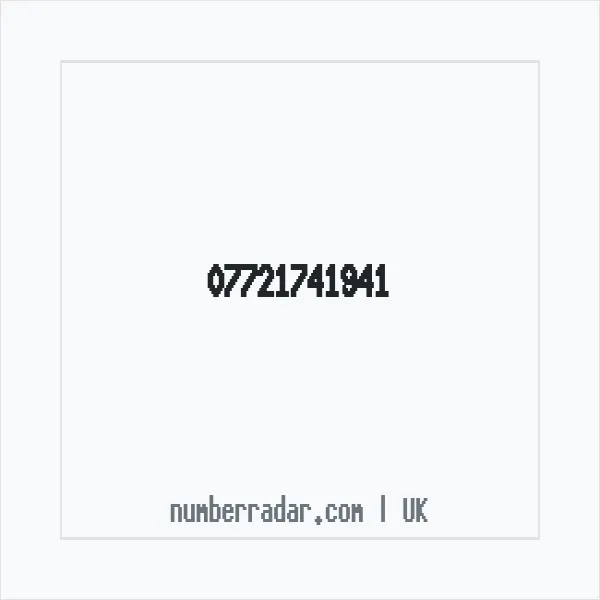 Reverse number check for +44 7721 741941 — who called me?