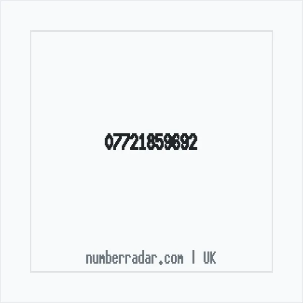 Reverse number check for +44 7721 859692 — who called me?
