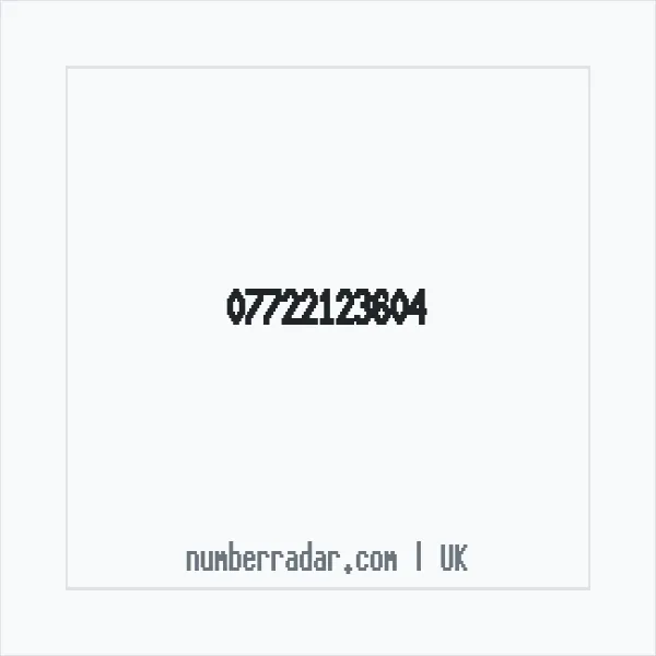 Reverse number check for +44 7722 123604 — who called me?
