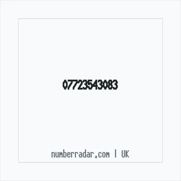 Reverse number check for +44 7723 543083 — who called me?