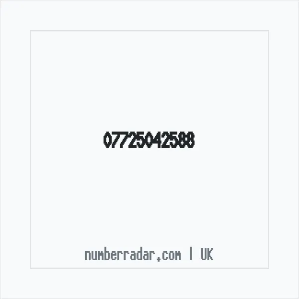 Reverse number check for +44 7725 042588 — who called me?