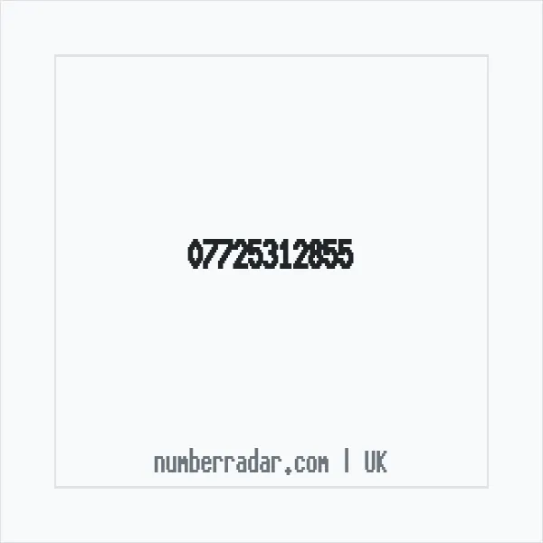 Reverse number check for +44 7725 312855 — who called me?