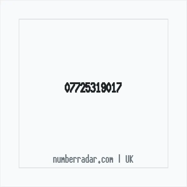 Reverse number check for +44 7725 319017 — who called me?