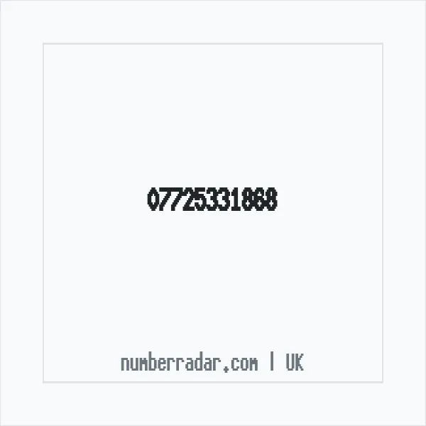Reverse number check for +44 7725 331868 — who called me?