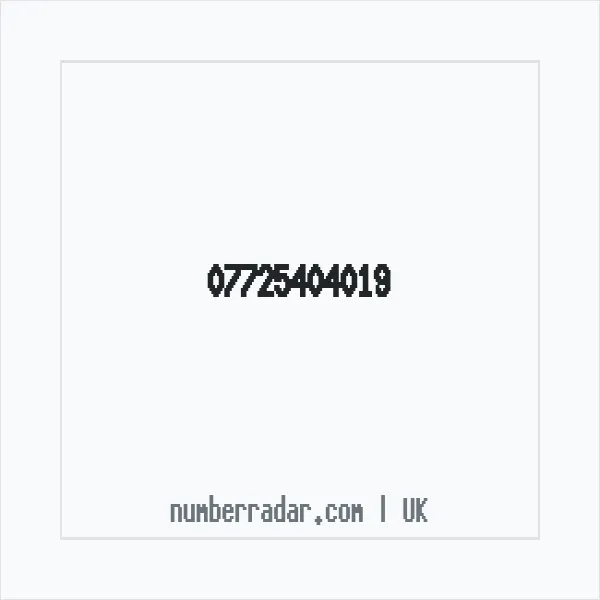 Reverse number check for +44 7725 404019 — who called me?