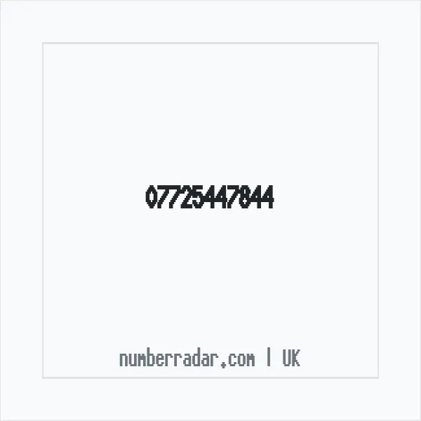 Reverse number check for +44 7725 447844 — who called me?