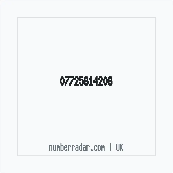 Reverse number check for +44 7725 614206 — who called me?