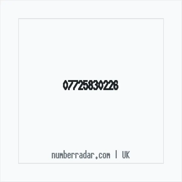 Reverse number check for +44 7725 830226 — who called me?