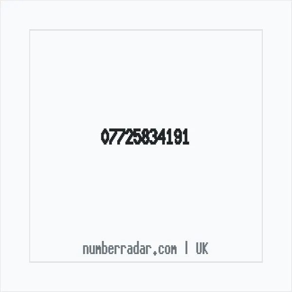Reverse number check for +44 7725 834191 — who called me?