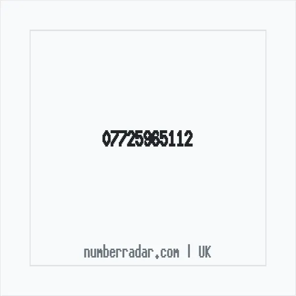 Reverse number check for +44 7725 965112 — who called me?