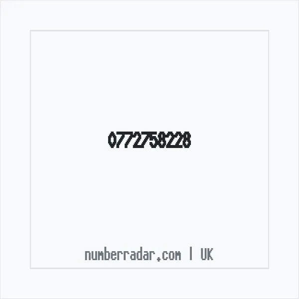 Reverse number check for +44 772758228 — who called me?