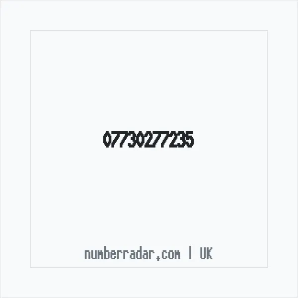 Reverse number check for +44 7730 277235 — who called me?