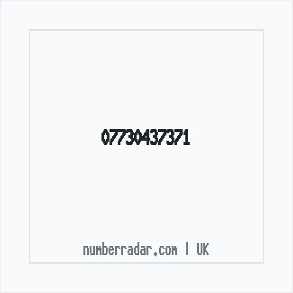 Reverse number check for +44 7730 437371 — who called me?