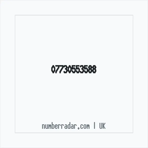 Reverse number check for +44 7730 553588 — who called me?