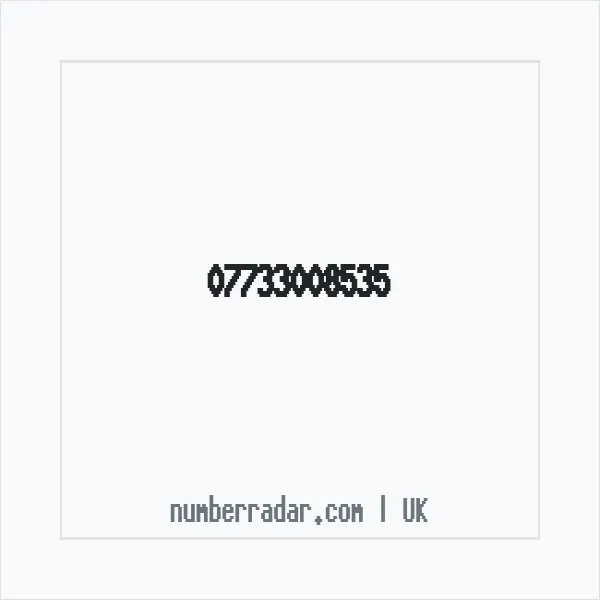 Reverse number check for +44 7733 008535 — who called me?